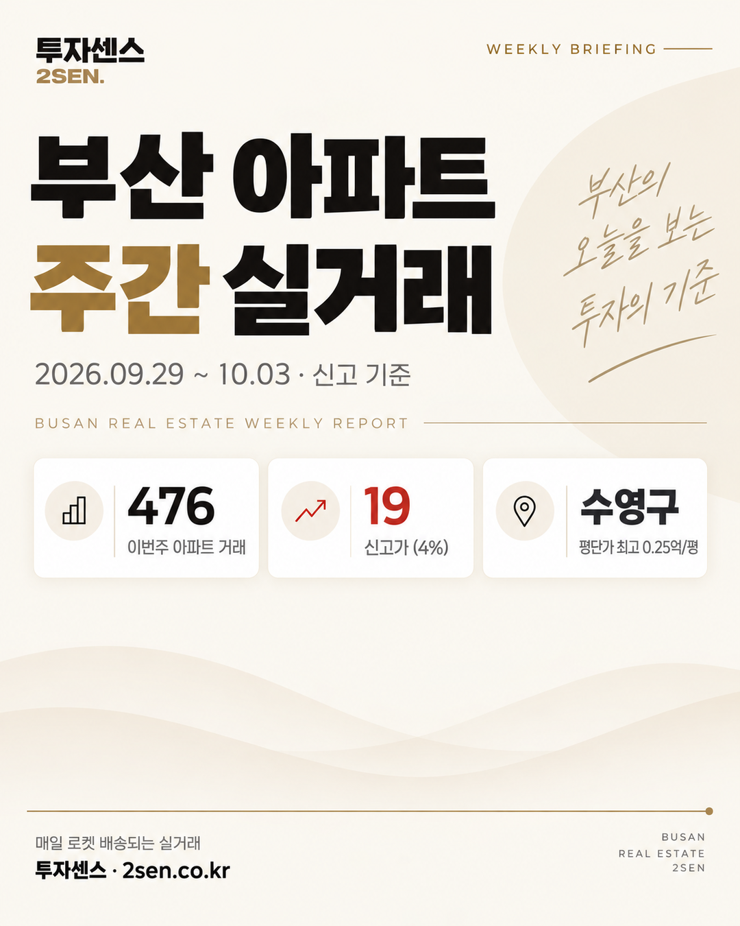 부산 주간 실거래 리포트 (2026.10.04)