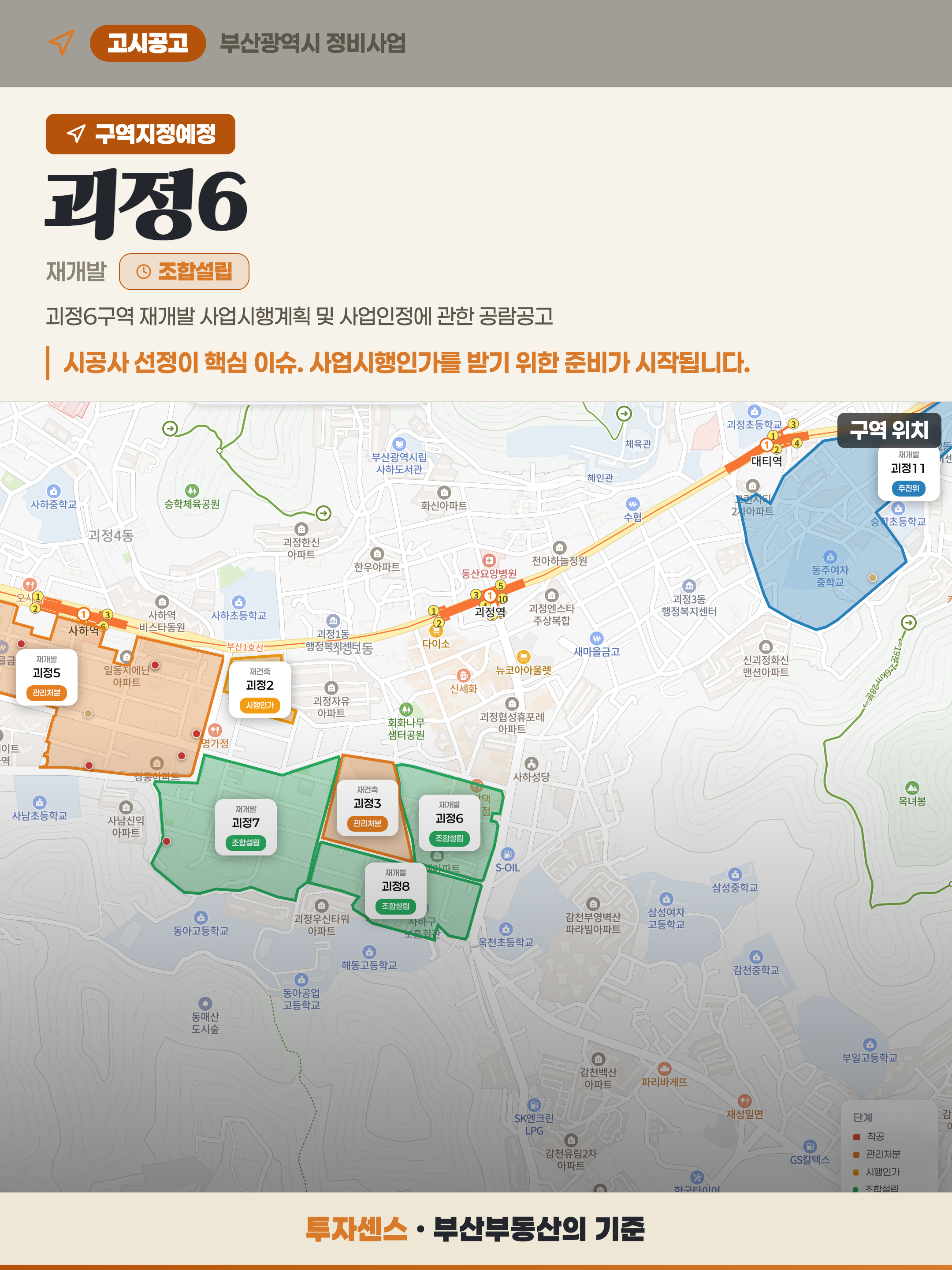부산 정비사업 고시 · 대표 구역 (2026.08.23)